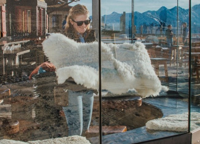 Windgeschützte Plätze auf der Terrasse