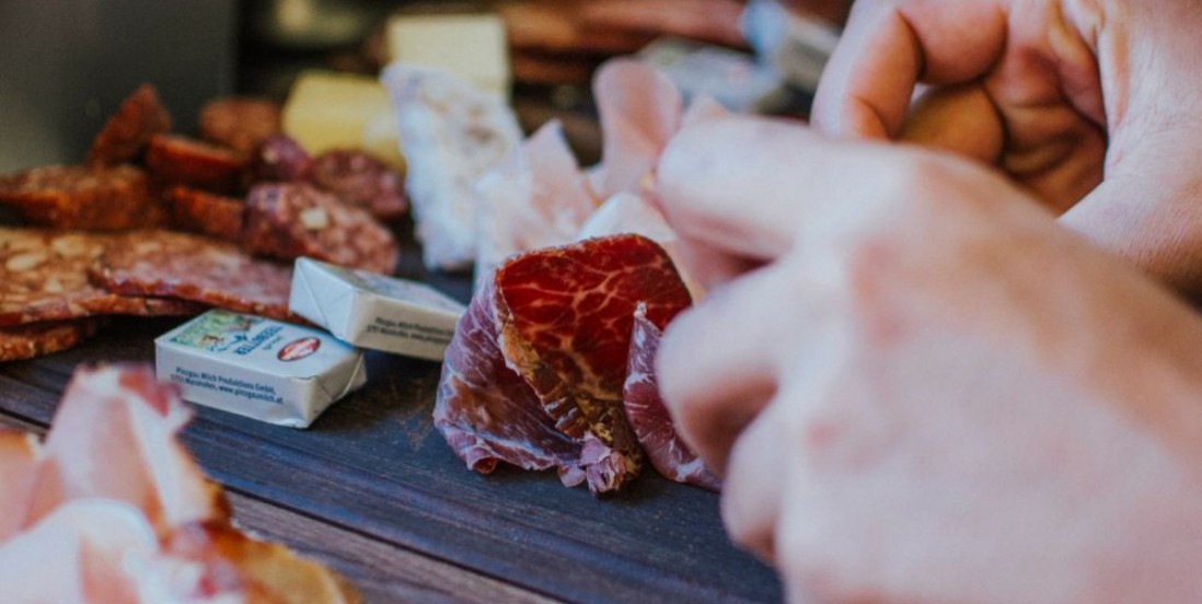 Brettljause auf der Weitmoser Schlossalm