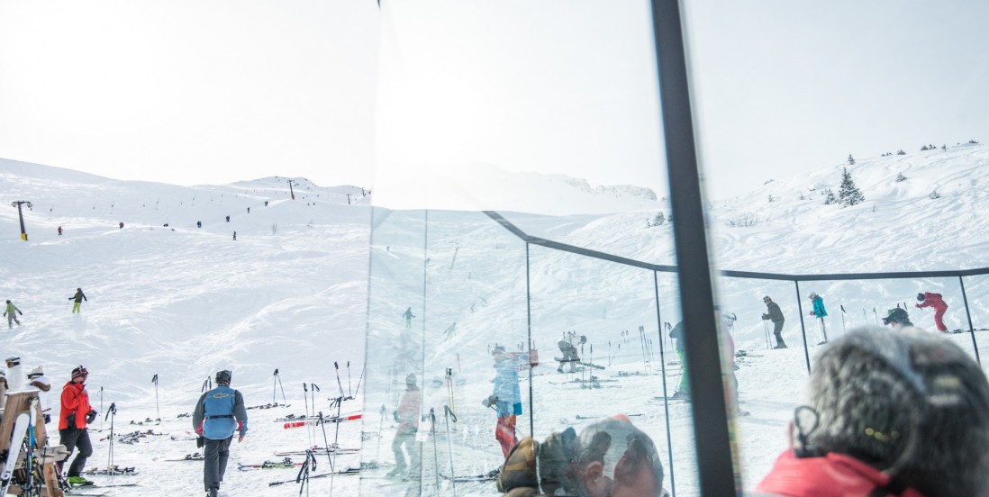 Terrasse an der Skipiste