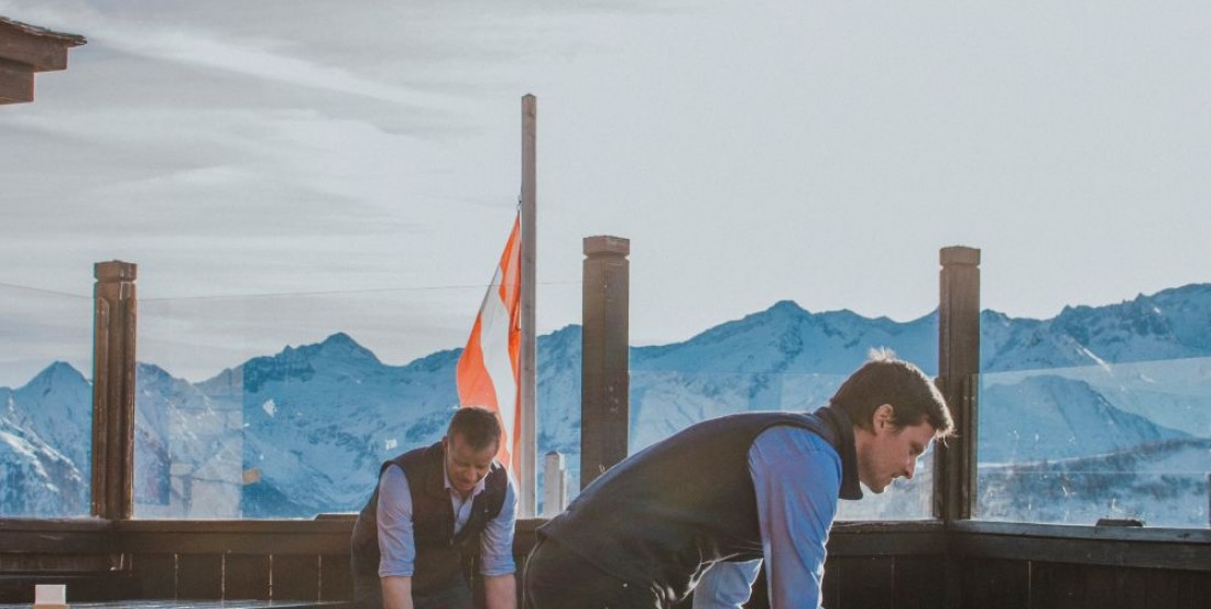 Sonnenterrasse auf der Weitmoser Schlossalm